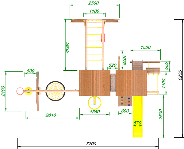 картинка Детская площадка Пикник "Оптимус Д" Пацифик от магазина Лазалка