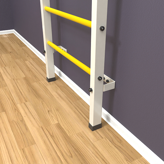 картинка Шведская стенка «LittleSport» White Pull-Up желтые ступени от магазина Лазалка