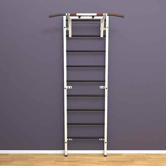 картинка Шведская стенка «LittleSport» White Pull-Up черные ступени от магазина Лазалка