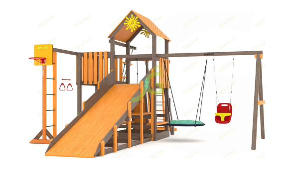 картинка Всесезонная площадка IgraGrad С с балконом мод.2 SF от магазина Лазалка