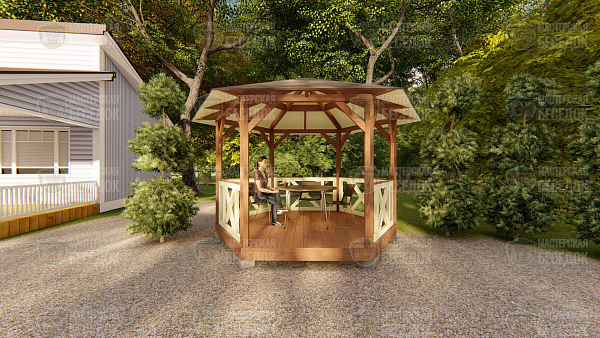 картинка Деревянная беседка ФАЗЕНДА от магазина Лазалка