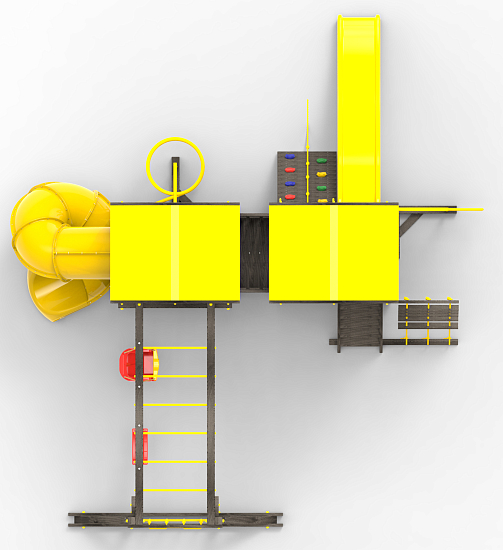 картинка Детская площадка Пикник "Black" Пацифик Light с винтовой трубой от магазина Лазалка