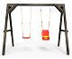 Деревянные качели Пикник 2 "Black" (качели долька + для малышей)