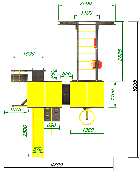 картинка Детская площадка Пикник "Black" Пацифик Light от магазина Лазалка