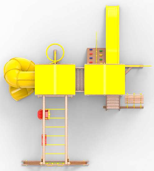 картинка Детская площадка Пикник "Оптимус" Пацифик Light с винтовой трубой от магазина Лазалка