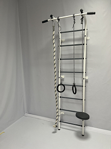 Детский спортивный комплекс ДСК "Пионер-с1н" (пристеночный) бело-серый