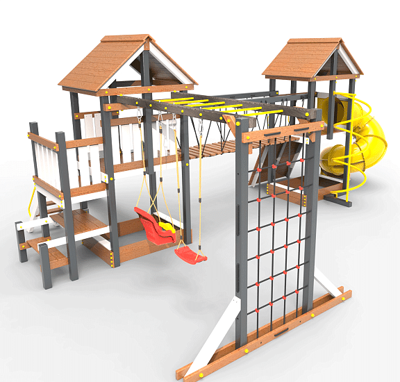 картинка Детская площадка Пикник "Ультра А " Кракен с винтовой трубой от магазина Лазалка