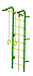 Детский спортивный комплекс ДСК "Пионер-с1у"(пристеночный) зеленый-желтый