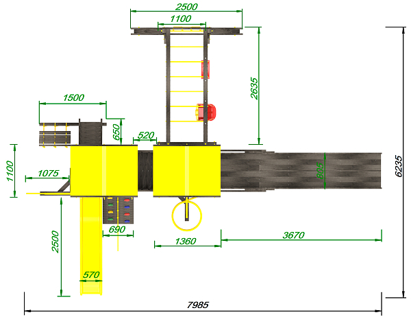 картинка Детская площадка Пикник "Black" Пацифик Light AllSeasons от магазина Лазалка