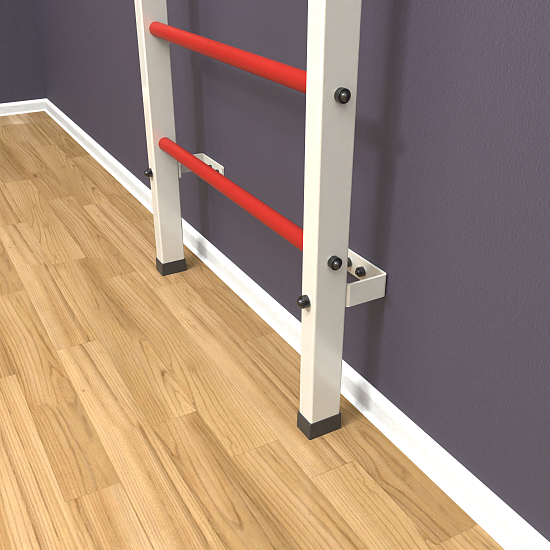 картинка Шведская стенка «LittleSport» White Pull-Up красные ступени от магазина Лазалка